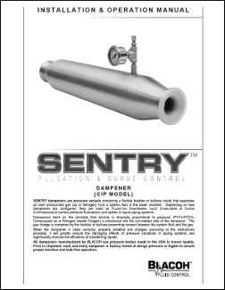 SENTRY CIP Sanitary Flow Through Dampener